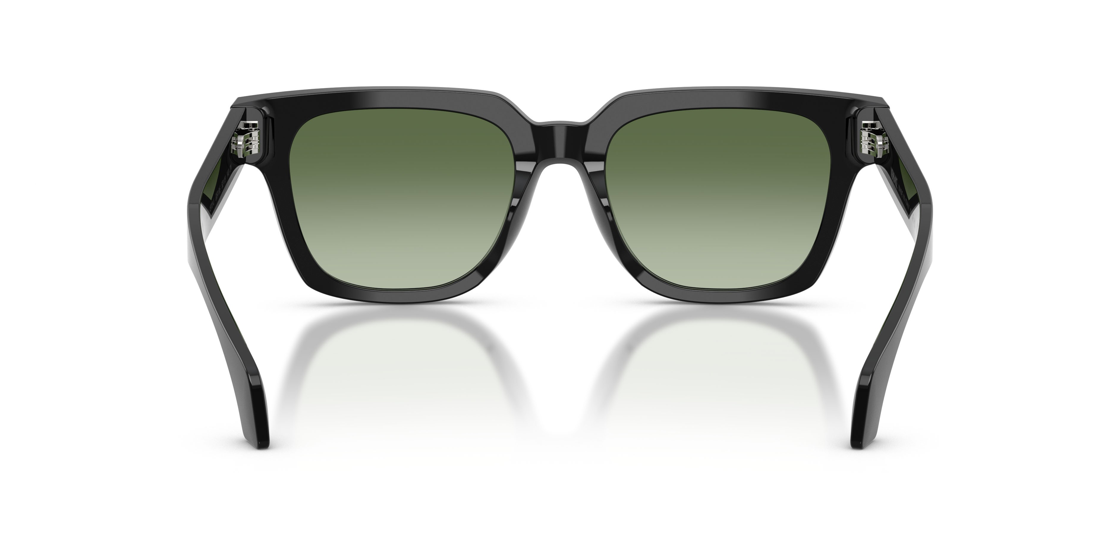 Occhiali da sole Versace VE 4510U (GB1/8E) colore nero forma quadrato lenti verde sfumato