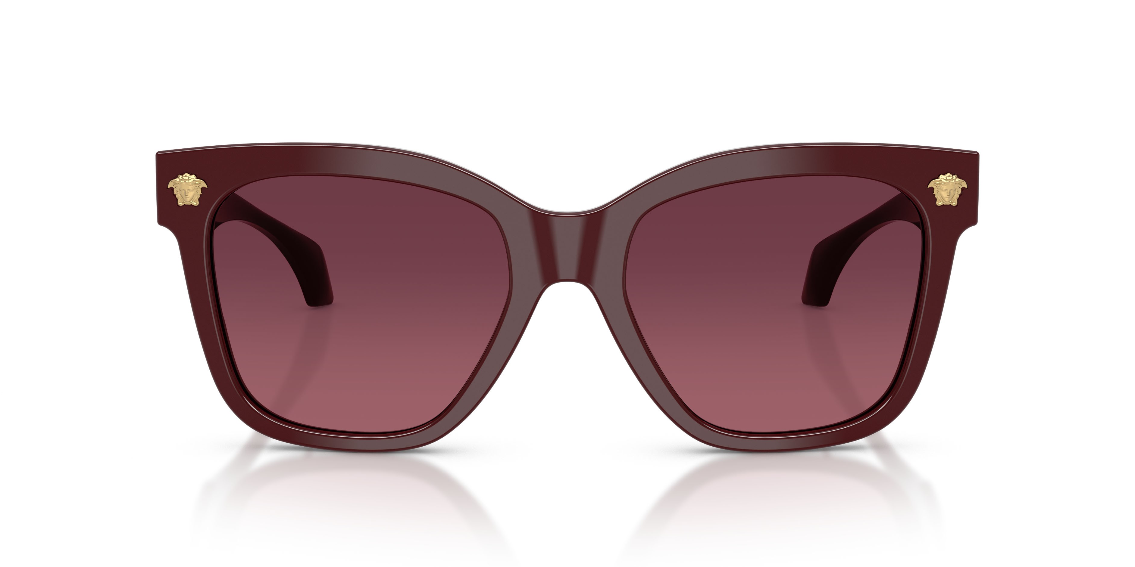 Occhiali da sole Versace VE 4511 (5381F4) colore bordeaux forma quadrato lenti viola sfumato