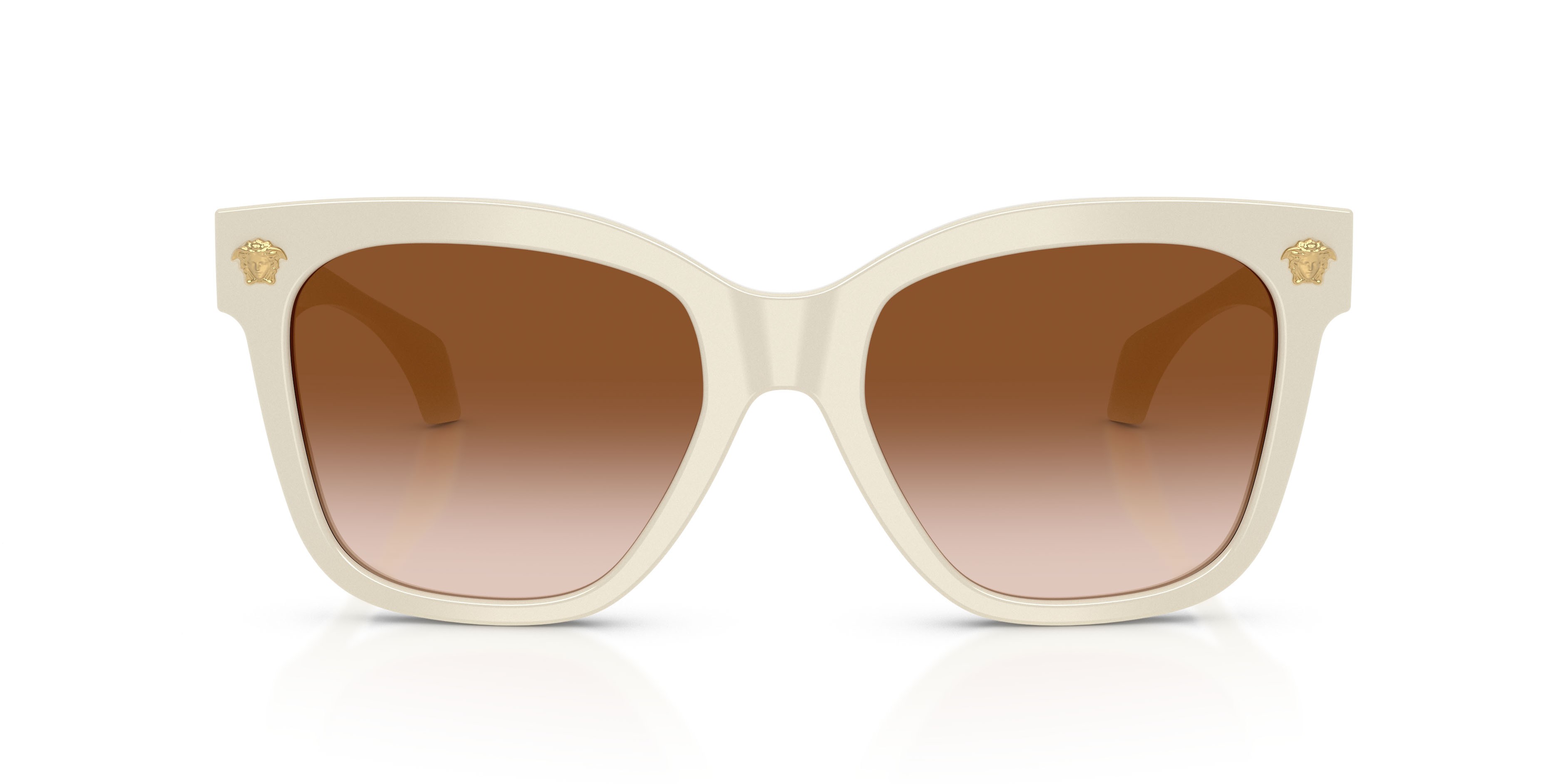 Occhiali da sole Versace VE 4511 (554113) colore white talc forma quadrato lenti marrone sfumato