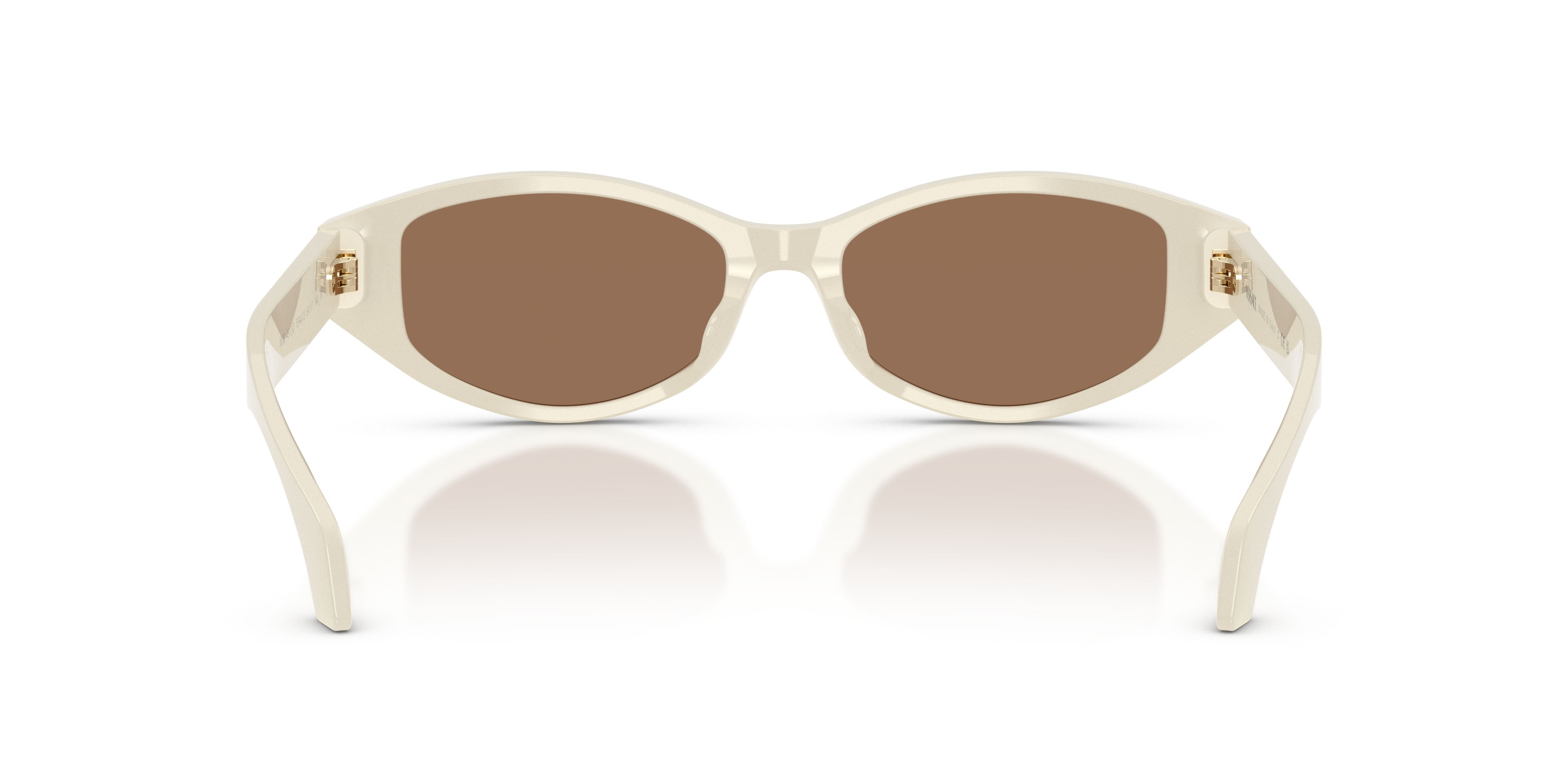 Occhiali da sole Versace VE 4512D (554473) colore white talc forma cat eye lenti marrone scuro