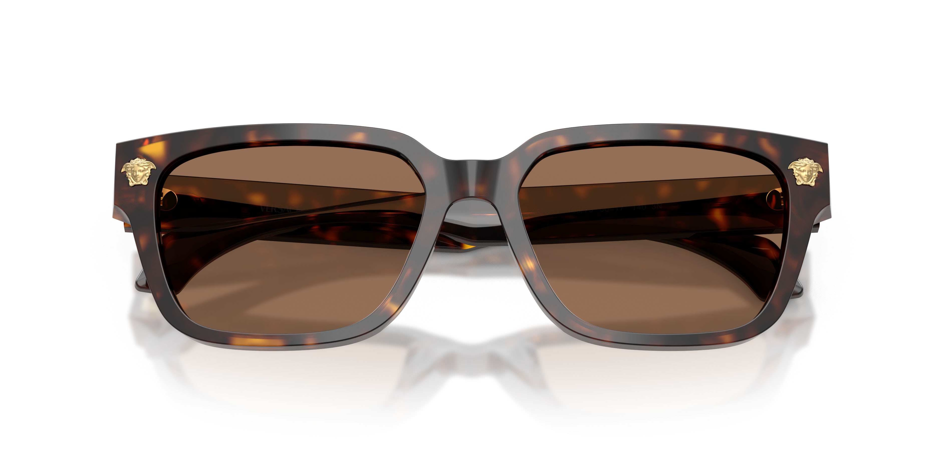 Occhiali da sole Versace VE 4513D (108/73) colore havana forma rettangolare lenti marrone scuro