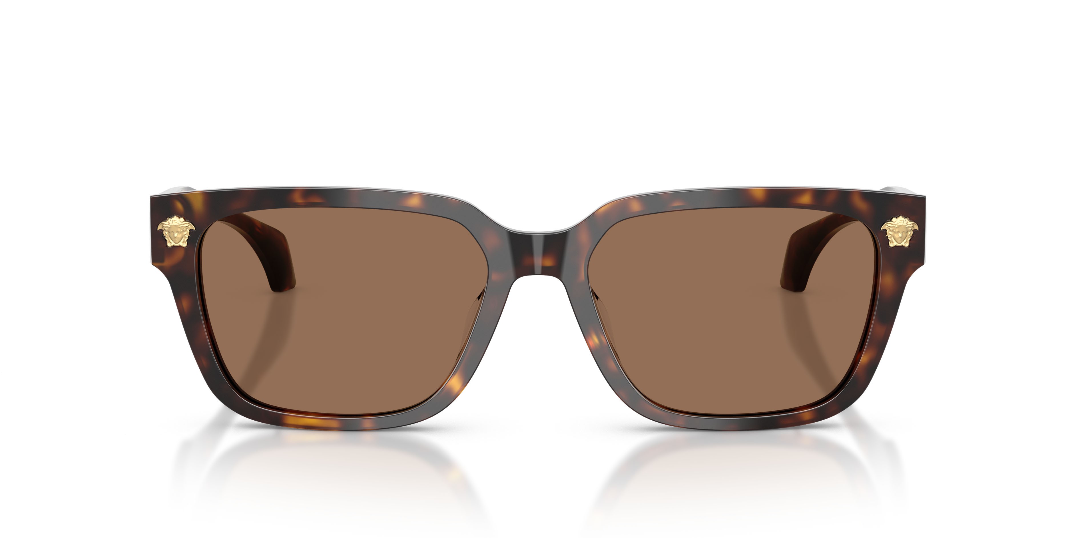 Occhiali da sole Versace VE 4513D (108/73) colore havana forma rettangolare lenti marrone scuro