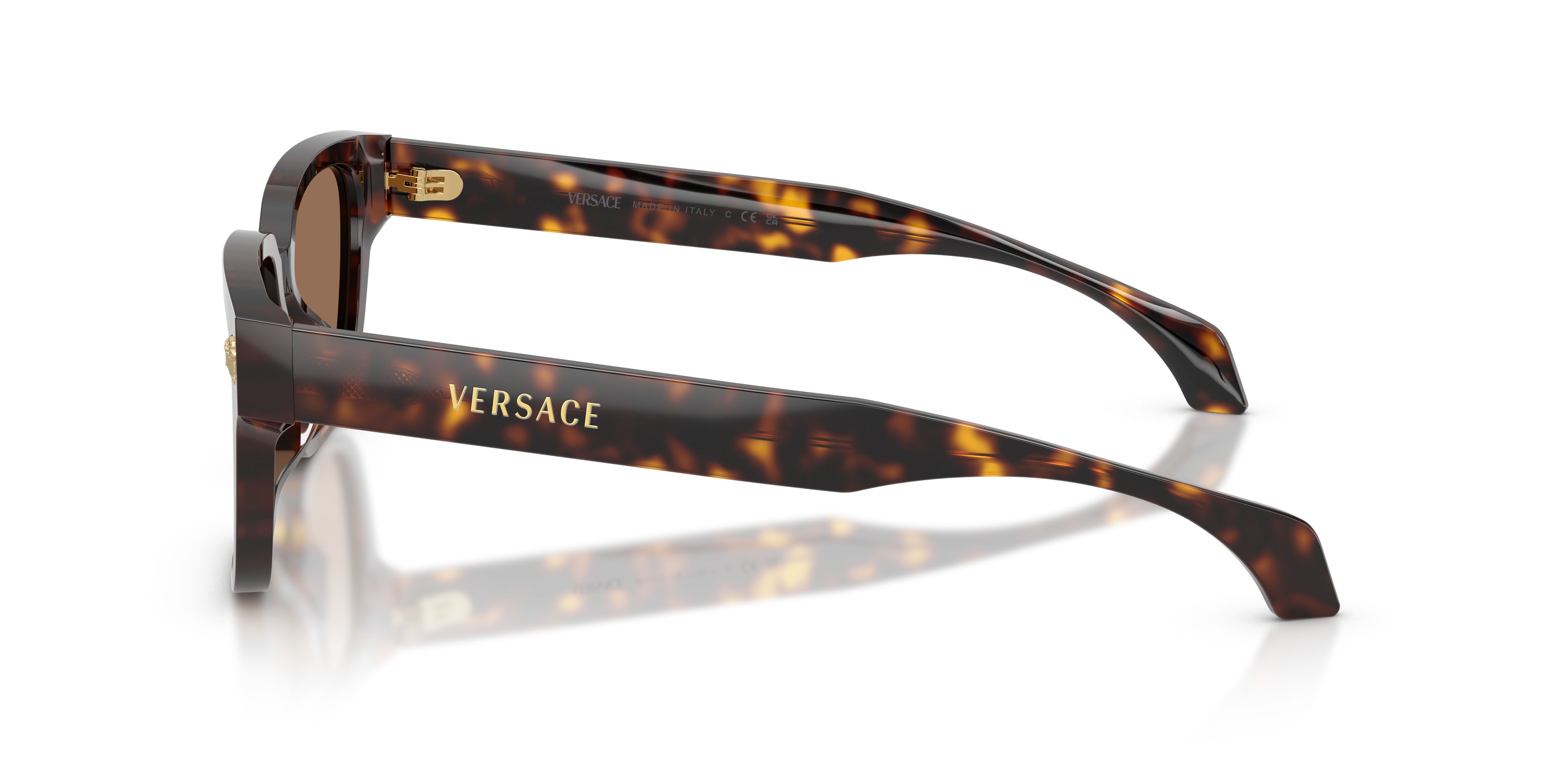Occhiali da sole Versace VE 4513D (108/73) colore havana forma rettangolare lenti marrone scuro