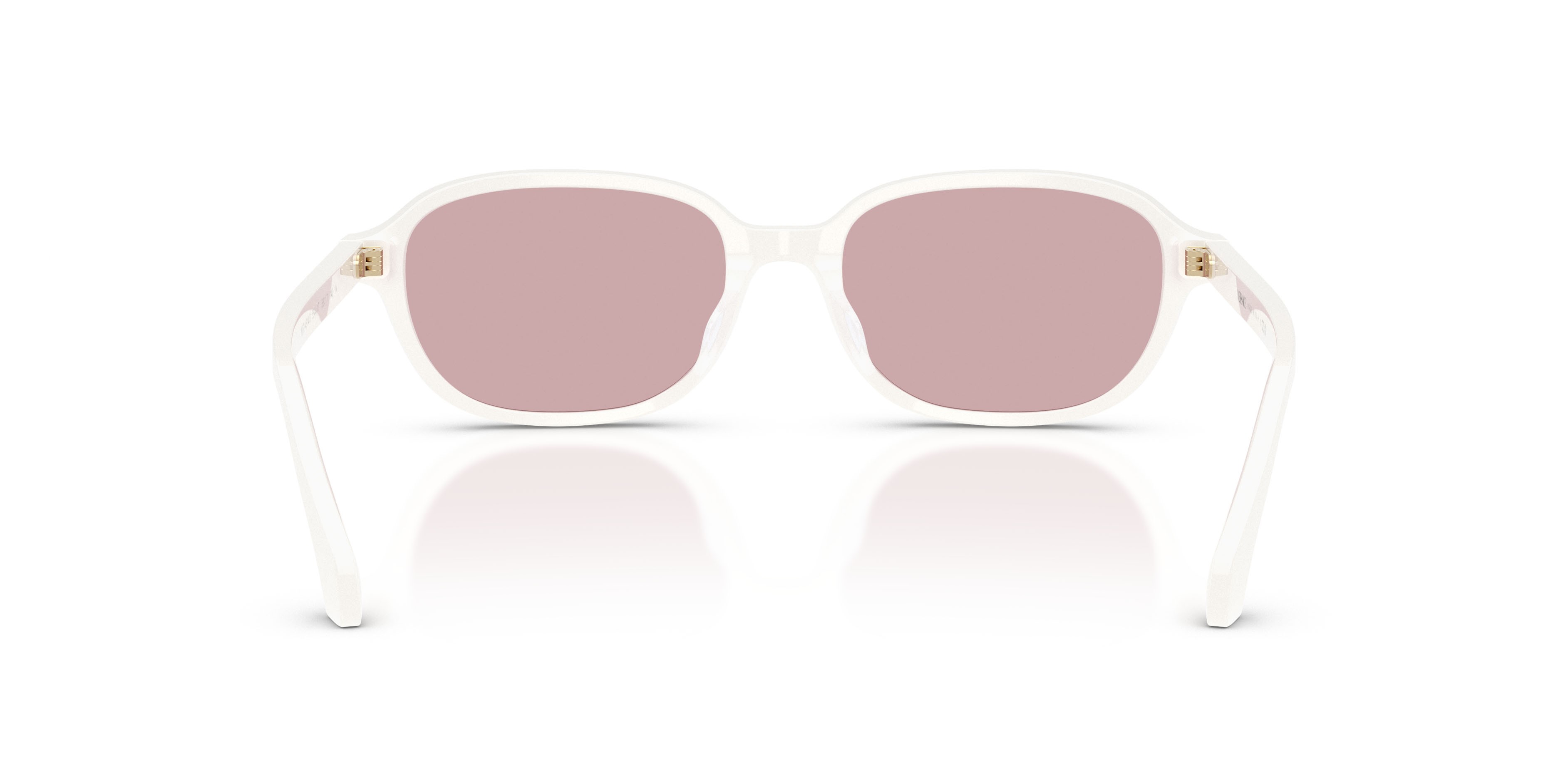 Occhiali da sole Versace VE 4514D (55441T) colore white talc forma quadrato lenti rosa specchiato oro