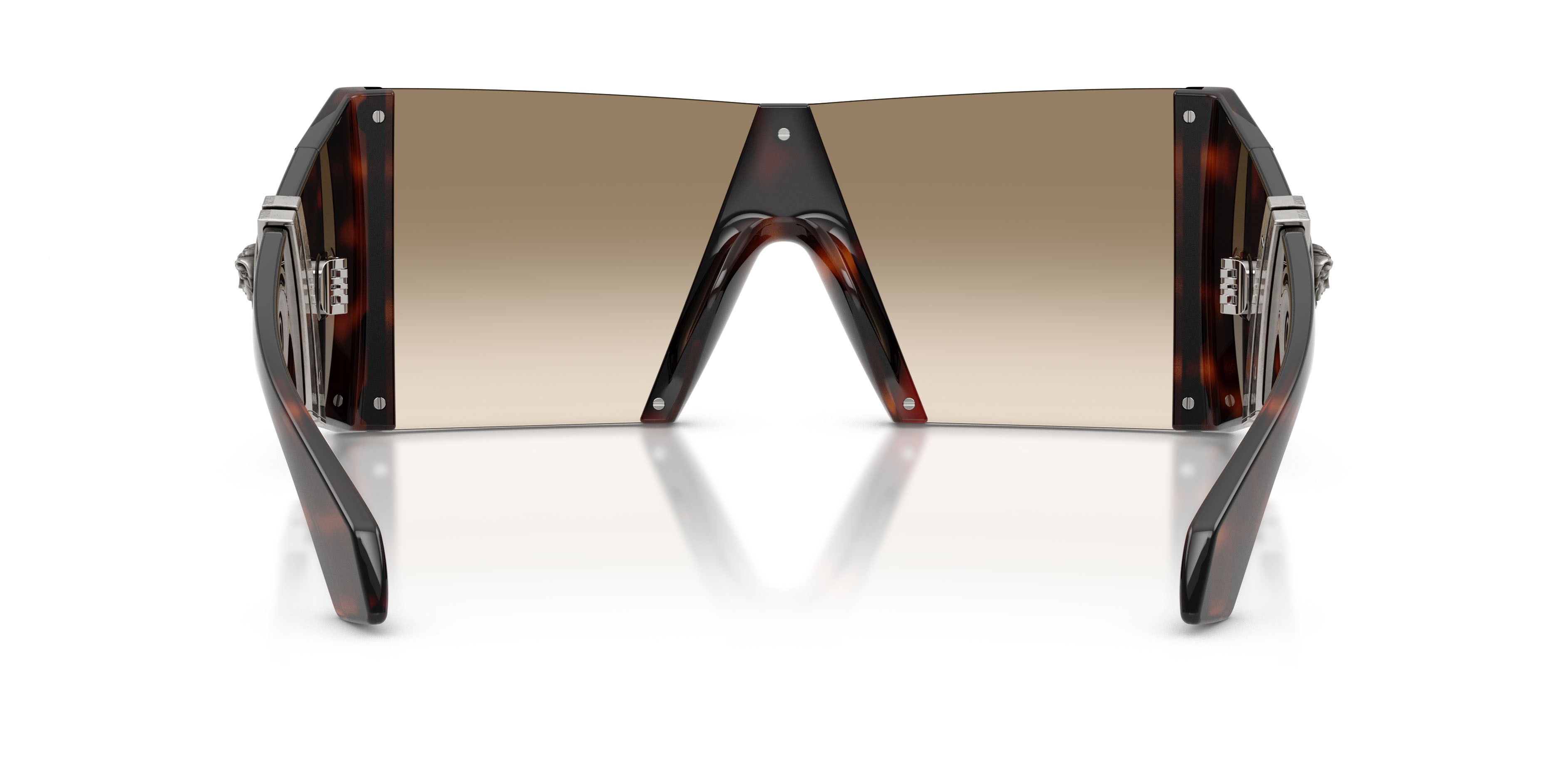 Occhiali da sole Versace VE 4515 (5217T5) colore havana forma quadrato lenti giallo chiaro sfumato marrone