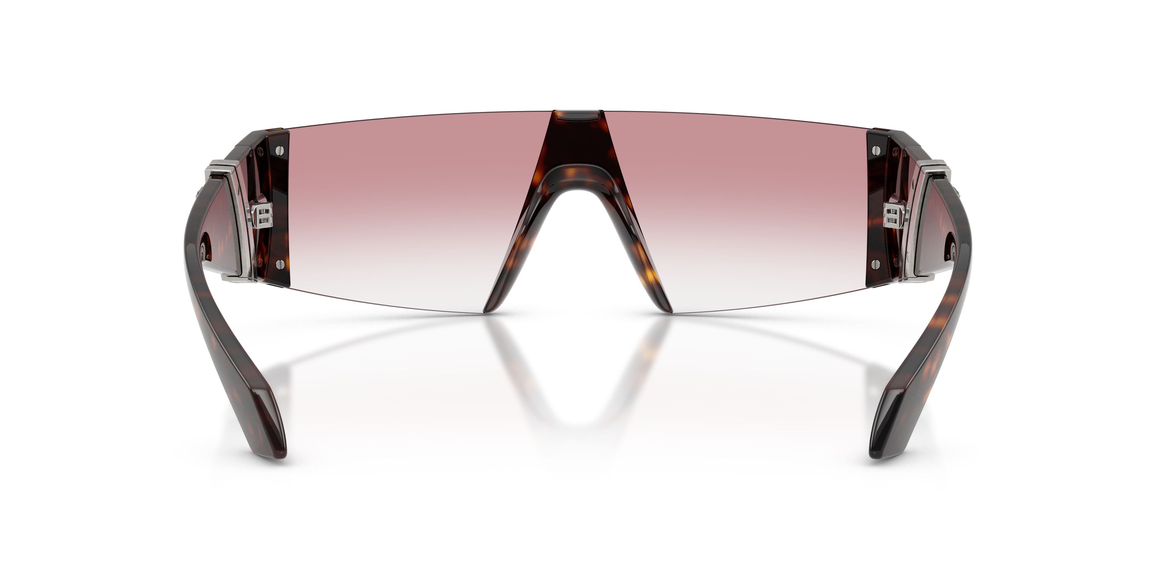 Occhiali da sole Versace VE 4516 (108/3B) colore havana forma rettangolare lenti trasparente sfumato rosa