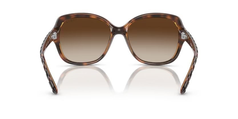 Sunglasses Vogue VO 2871S (150813) color striped dark havana shape square lenses brown gradient