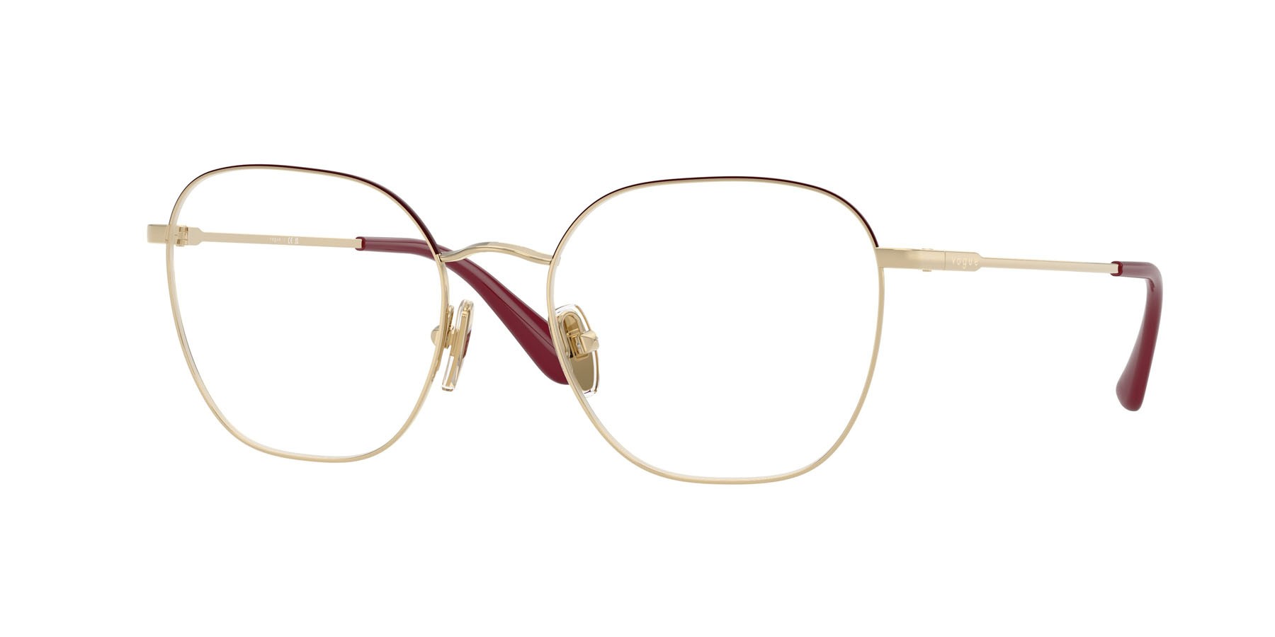 Eyeglasses Vogue VO 4178 (5208) color top bordeaux/oro pallido shape square lenses lente demo
