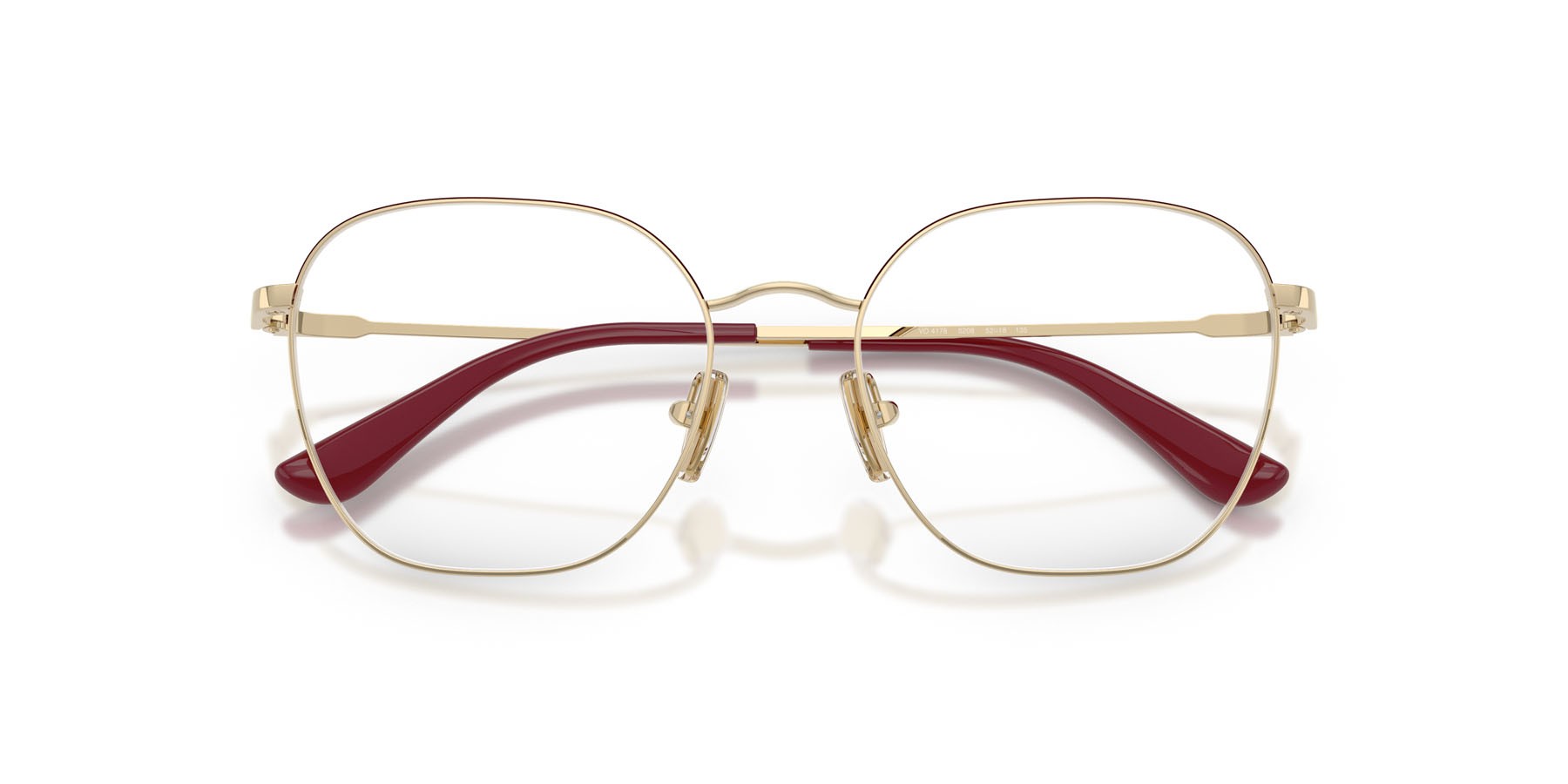 Eyeglasses Vogue VO 4178 (5208) color top bordeaux/oro pallido shape square lenses lente demo