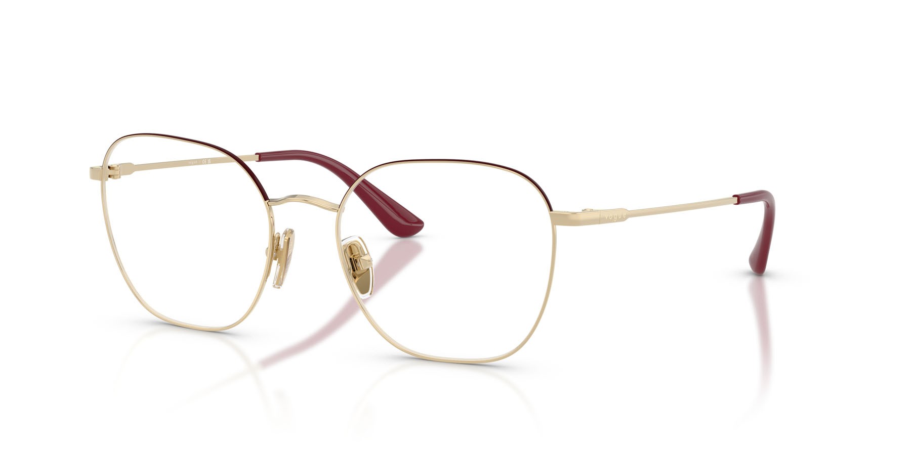 Eyeglasses Vogue VO 4178 (5208) color top bordeaux/oro pallido shape square lenses lente demo
