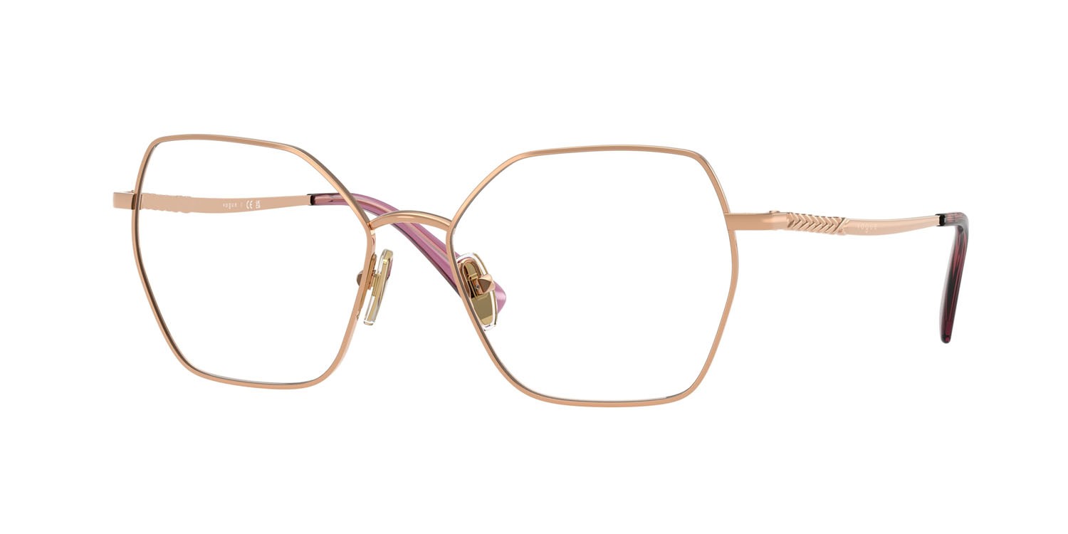 Eyeglasses Vogue VO 4196 (5152) color oro rose shape irregular lenses lente demo