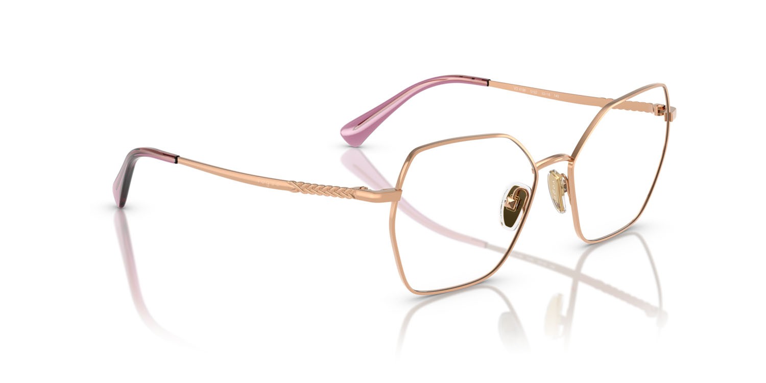 Eyeglasses Vogue VO 4196 (5152) color oro rose shape irregular lenses lente demo