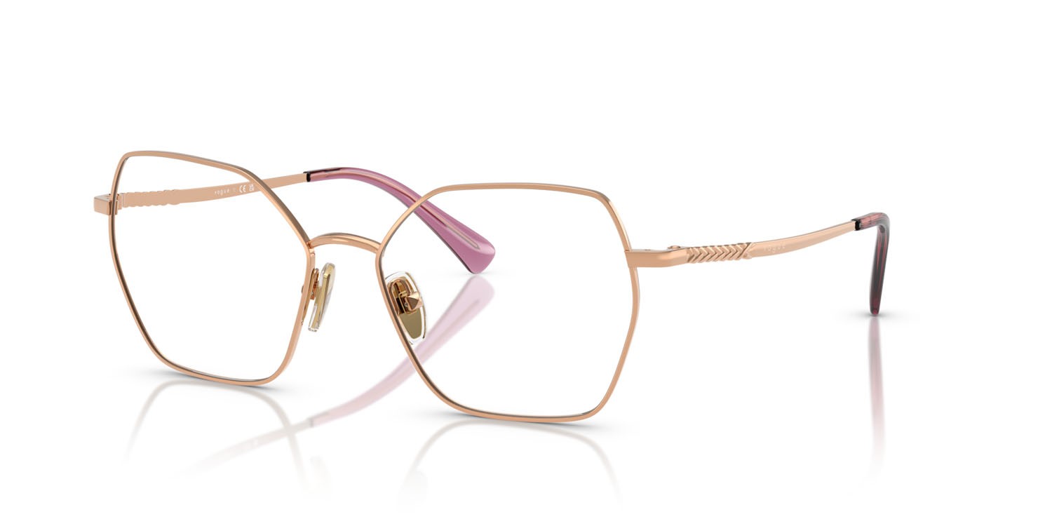 Eyeglasses Vogue VO 4196 (5152) color oro rose shape irregular lenses lente demo