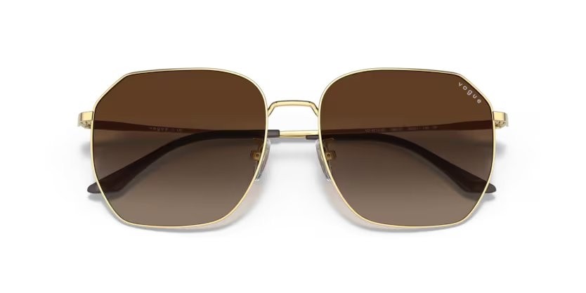 Sunglasses Vogue VO 4215SD (280/13) color oro shape irregular lenses marrone sfumato