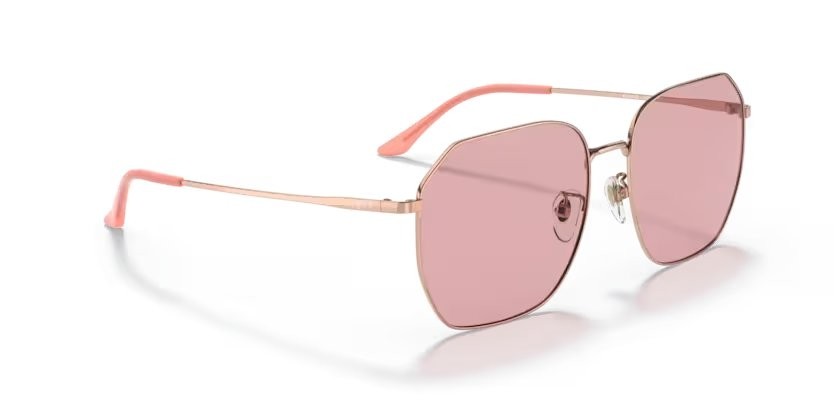 Sunglasses Vogue VO 4215SD (515284) color oro rose shape irregular lenses viola chiaro