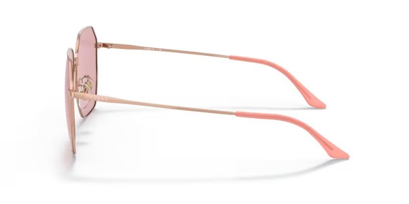 Sunglasses Vogue VO 4215SD (515284) color oro rose shape irregular lenses viola chiaro