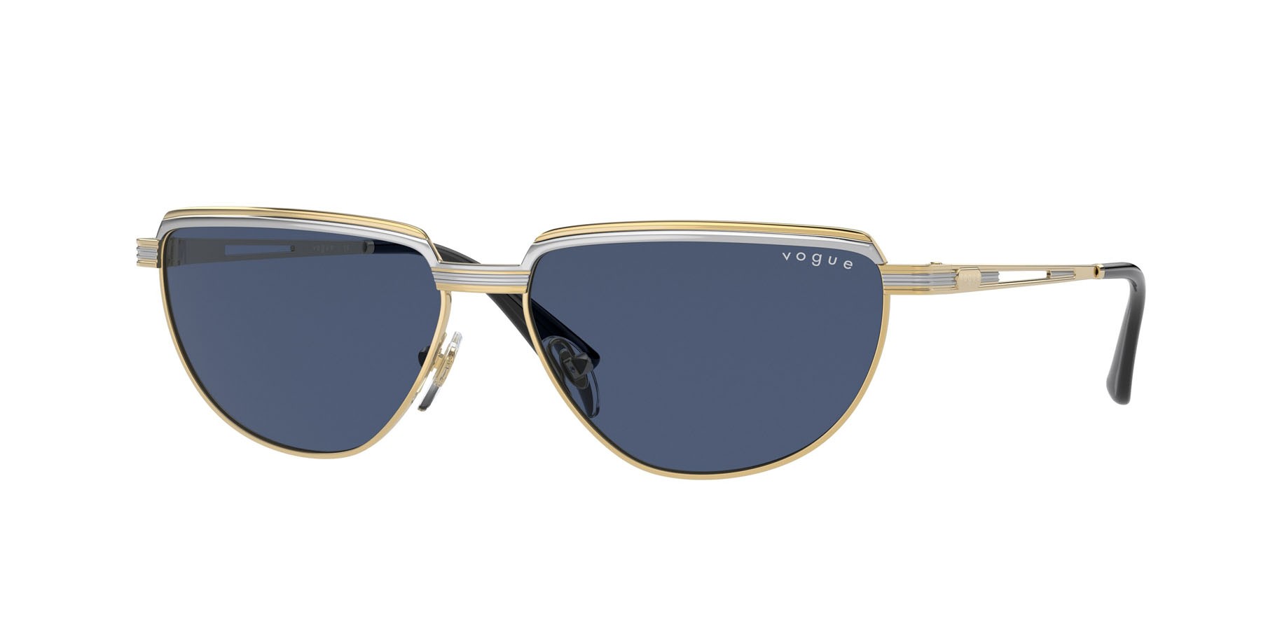 Sonnenbrillen Vogue VO 4235S (305/80) farbe top argento/oro form unregelmäßig gläser blu scuro