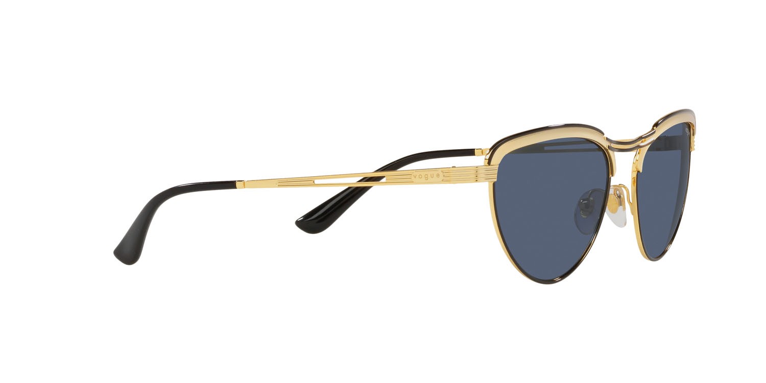 Sonnenbrillen Vogue VO 4236S (917/80) farbe top nero/oro form unregelmäßig gläser blu scuro