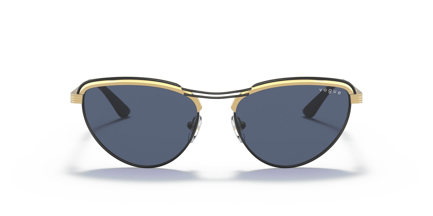 Sonnenbrillen Vogue VO 4236S (917/80) farbe top nero/oro form unregelmäßig gläser blu scuro