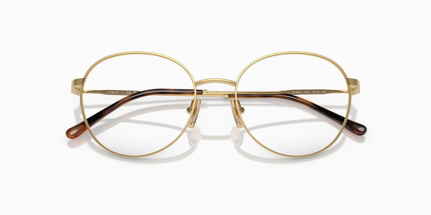 Eyeglasses Vogue VO 4280 (5042) color oro shape pantos lenses lente demo