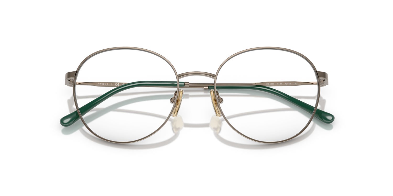 Eyeglasses Vogue VO 4280 (5138) color marrone chiaro shape pantos lenses lente demo