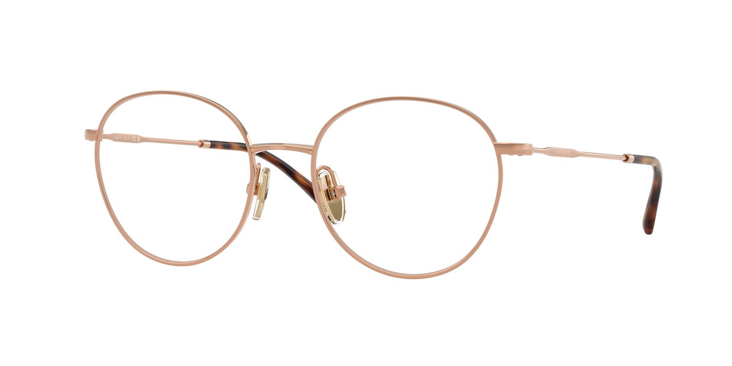 Eyeglasses Vogue VO 4280T (5192) color oro rose shape pantos lenses lente demo