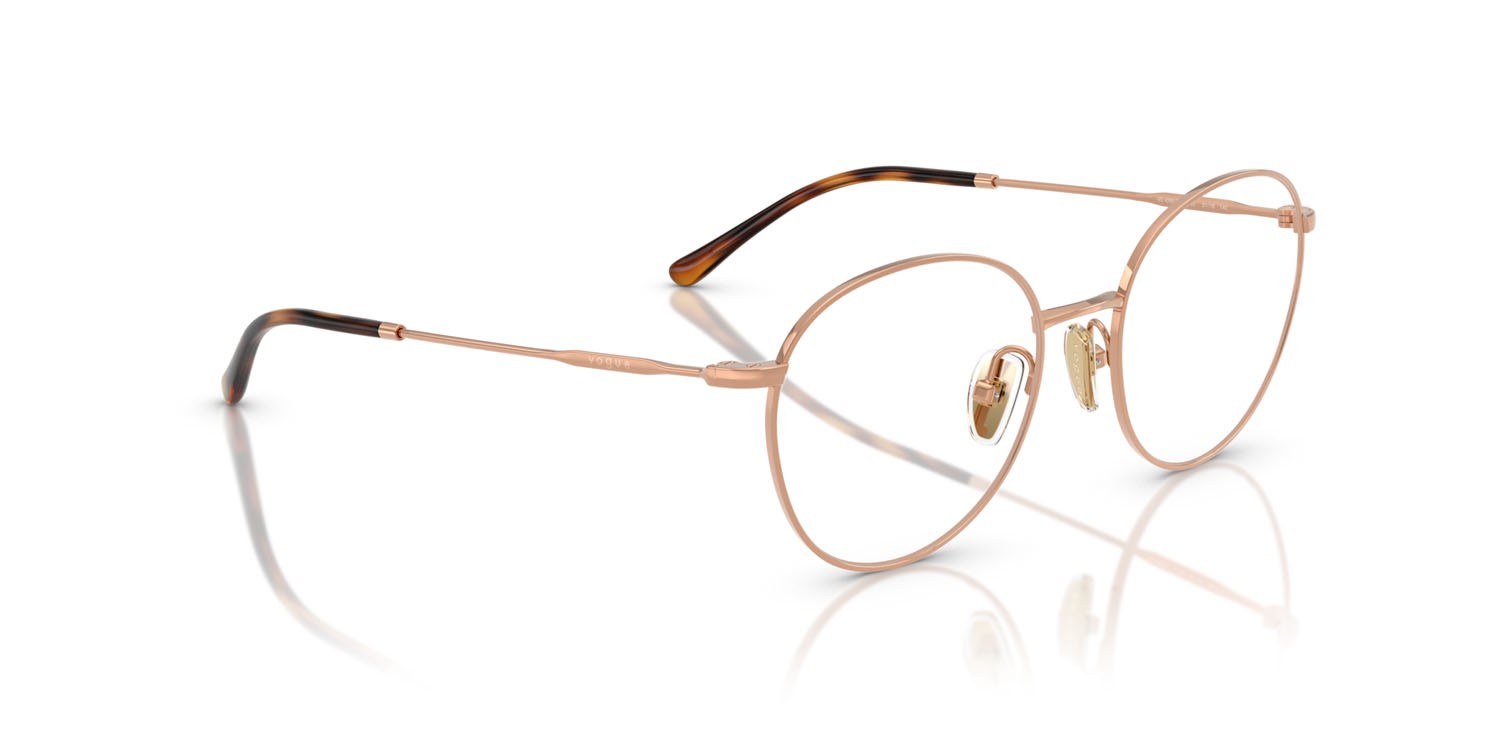 Eyeglasses Vogue VO 4280T (5192) color oro rose shape pantos lenses lente demo