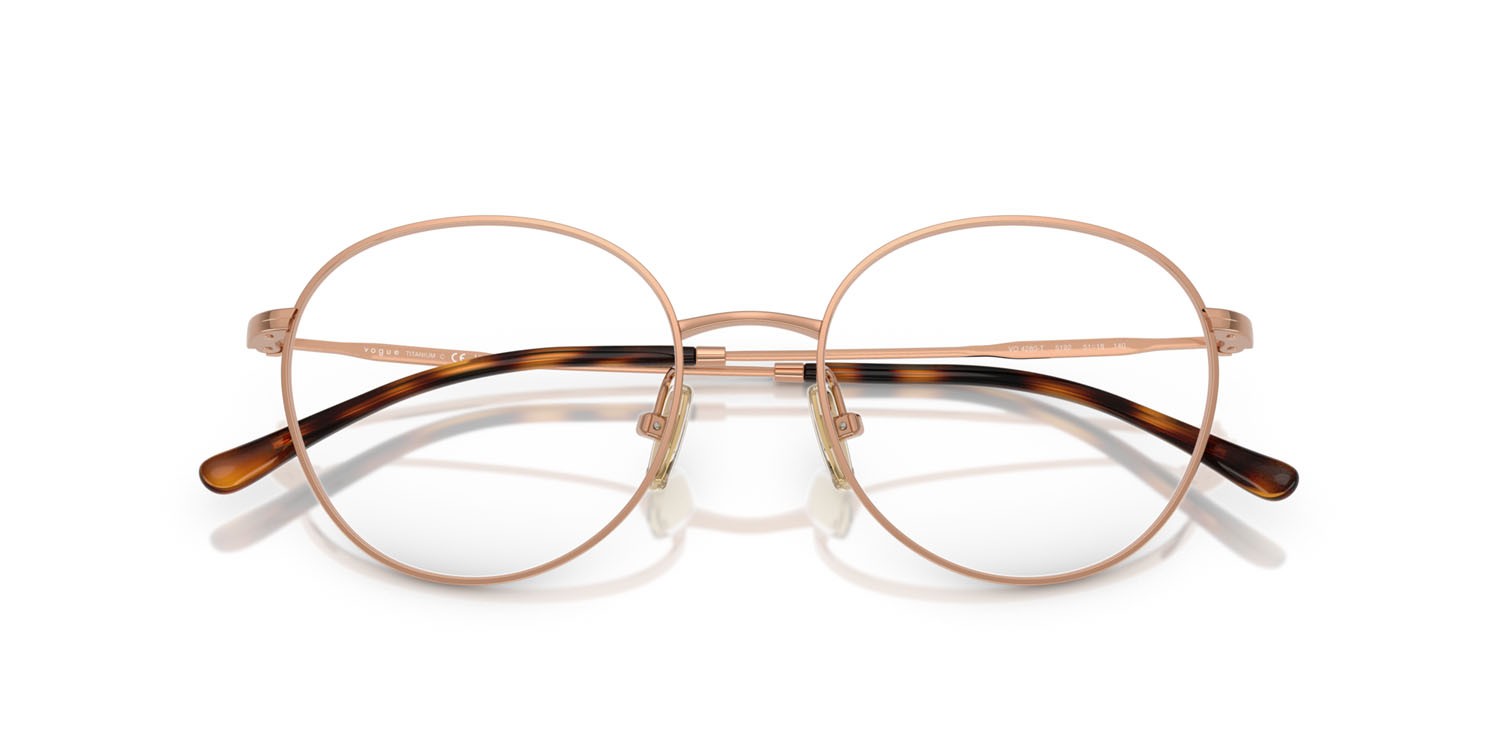 Eyeglasses Vogue VO 4280T (5192) color oro rose shape pantos lenses lente demo