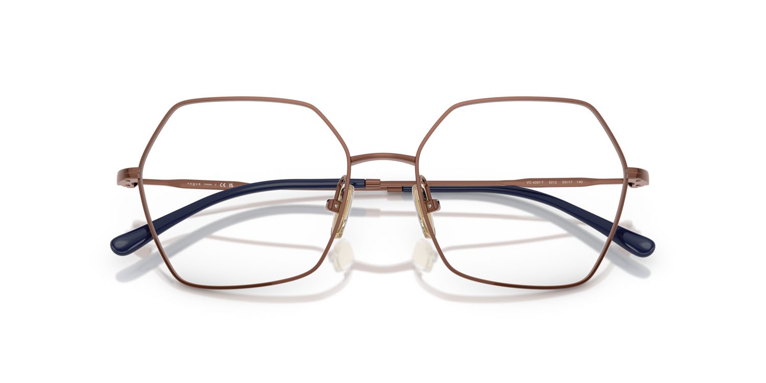 Occhiali da vista Vogue VO 4297T (5212) colore rame forma irregolare lenti lente demo