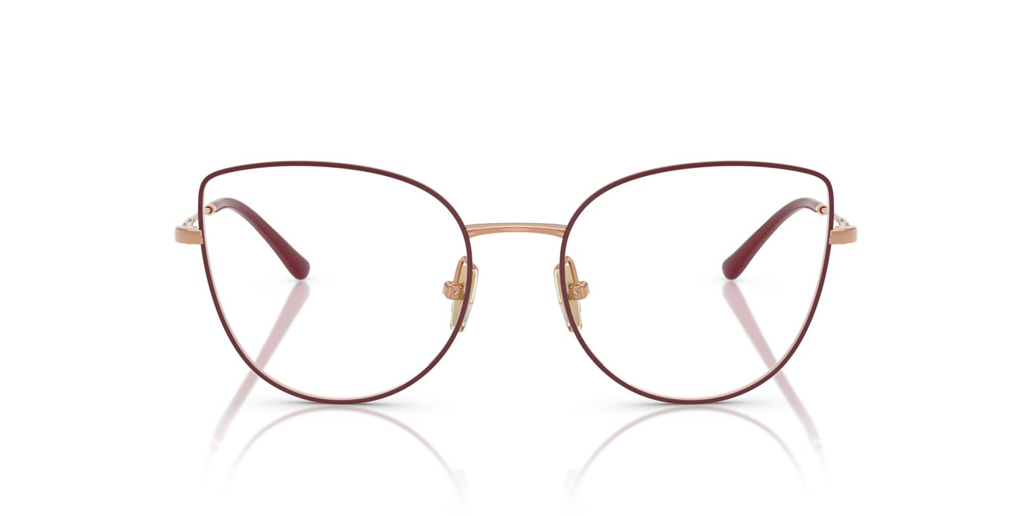 Occhiali da vista Vogue VO 4298T (5194) colore top bordeaux/oro rose forma cat eye lenti lente demo