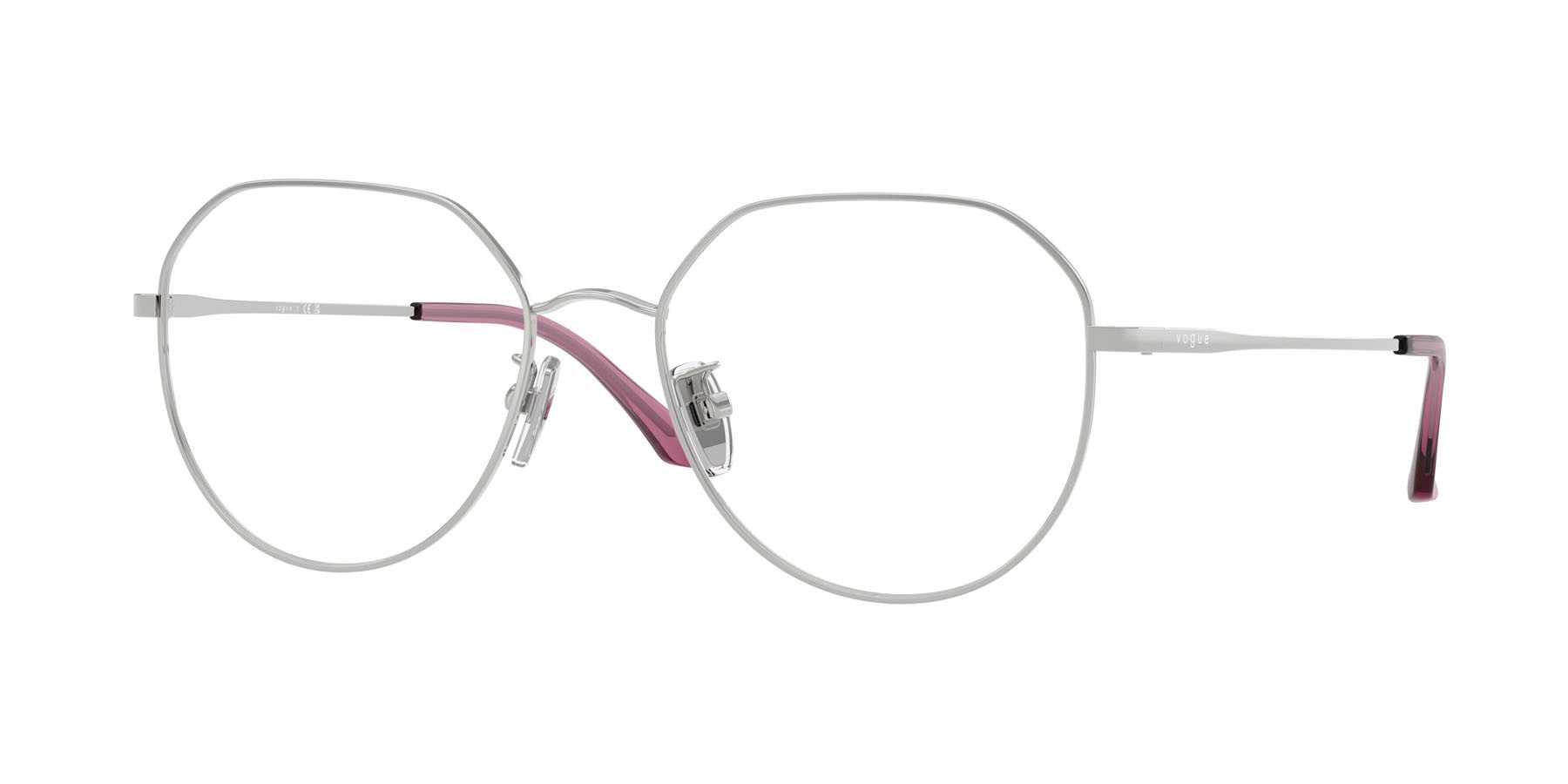 Eyeglasses Vogue VO 4301D (323) color argento shape irregular lenses lente demo