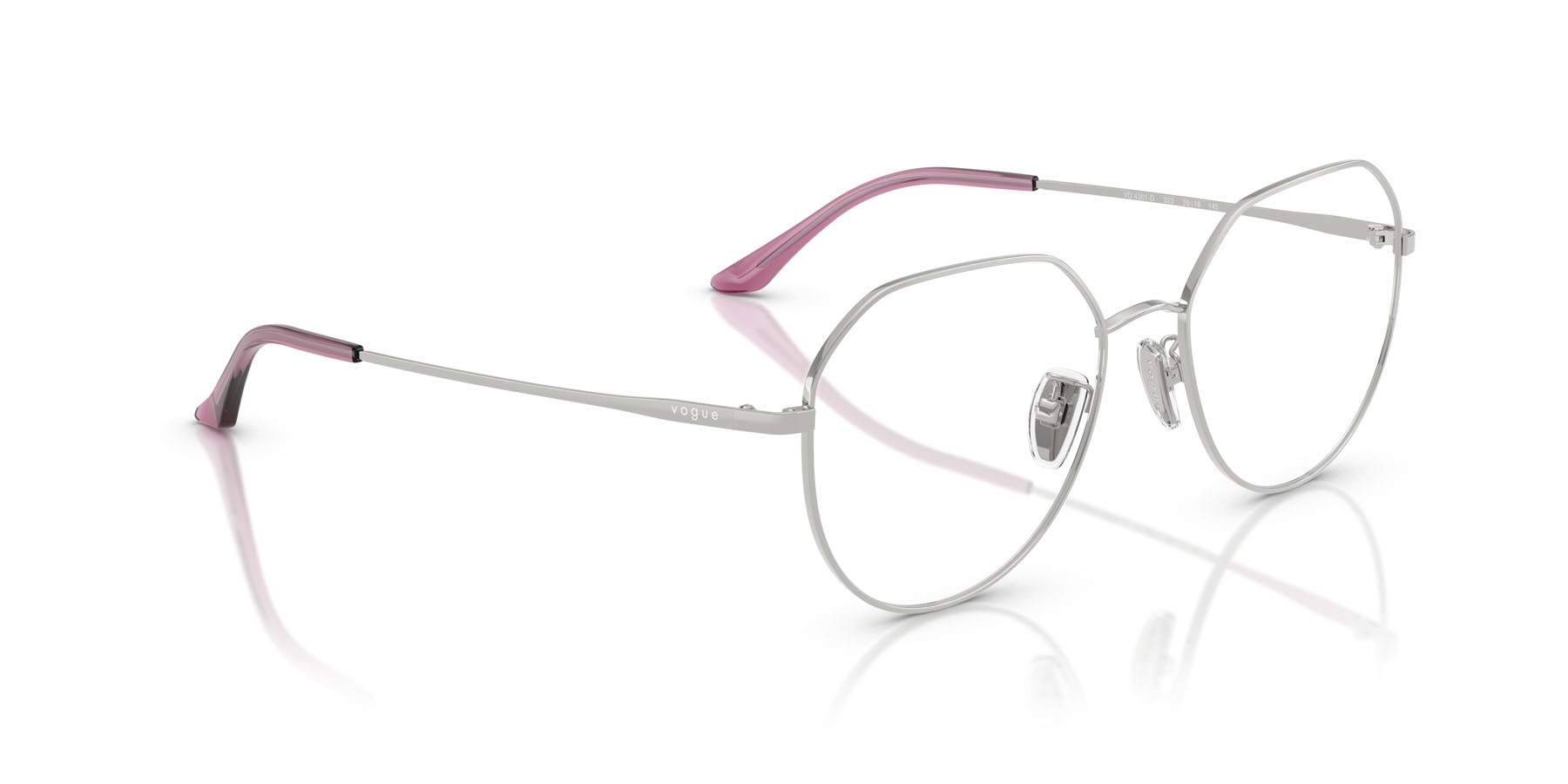 Eyeglasses Vogue VO 4301D (323) color argento shape irregular lenses lente demo