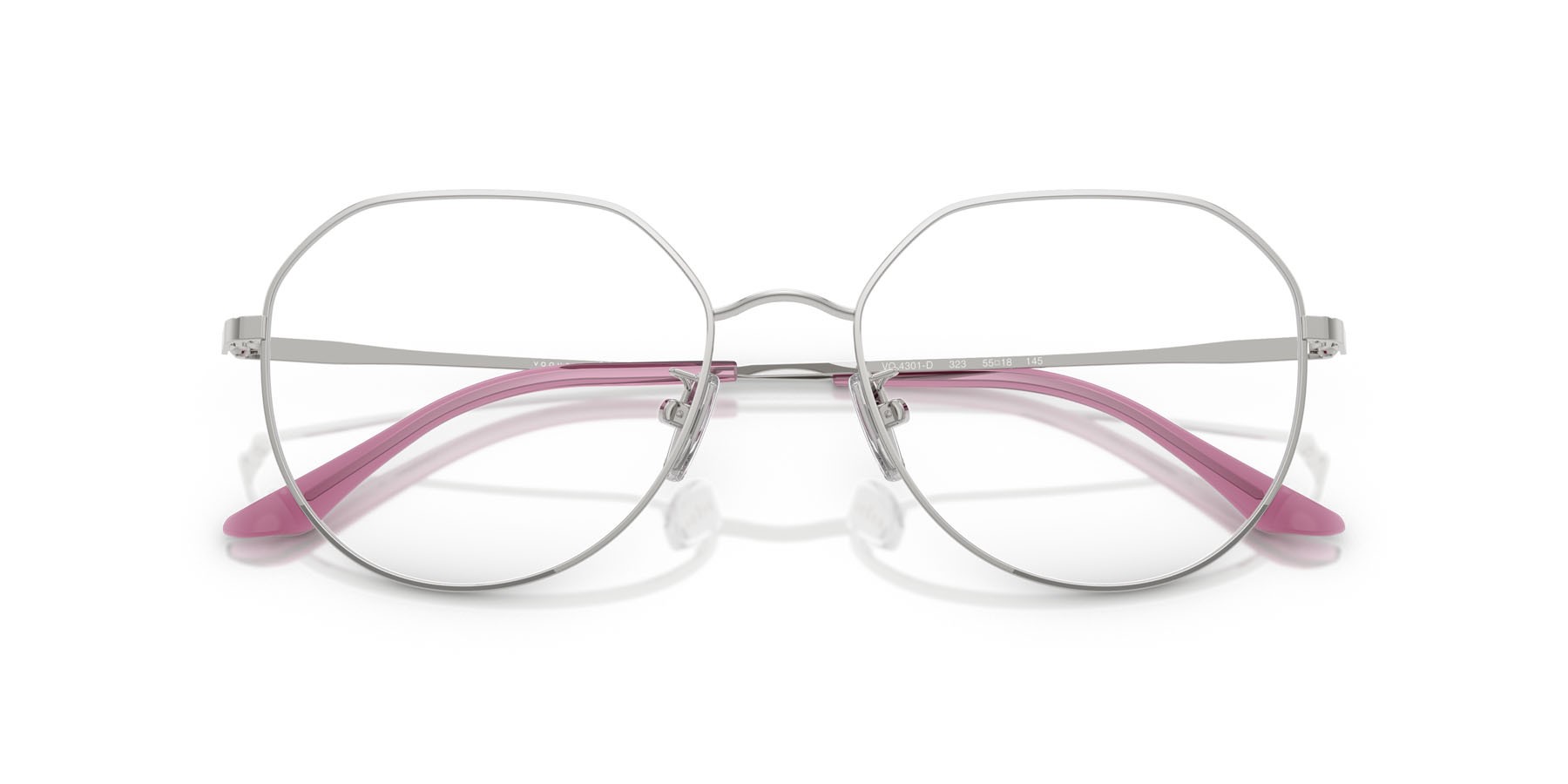 Eyeglasses Vogue VO 4301D (323) color argento shape irregular lenses lente demo