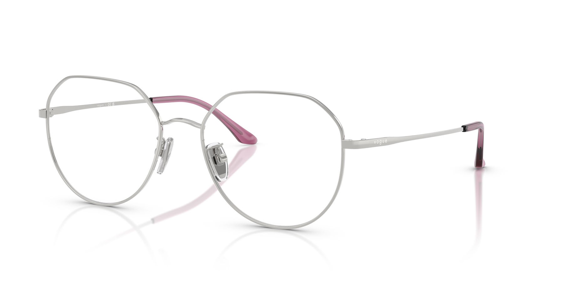 Eyeglasses Vogue VO 4301D (323) color argento shape irregular lenses lente demo