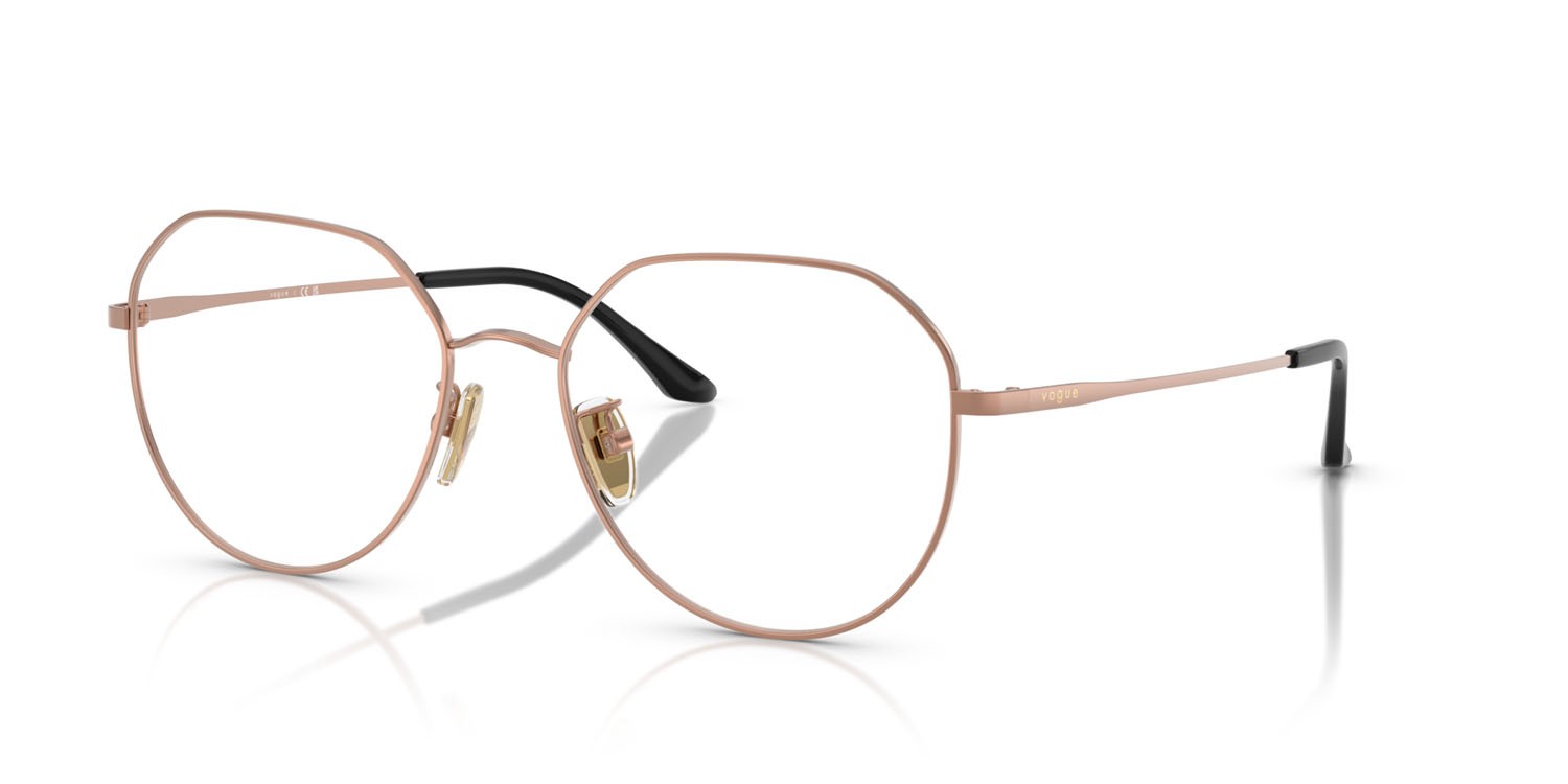 Eyeglasses Vogue VO 4301D (5075) color rose gold opaco shape irregular lenses lente demo