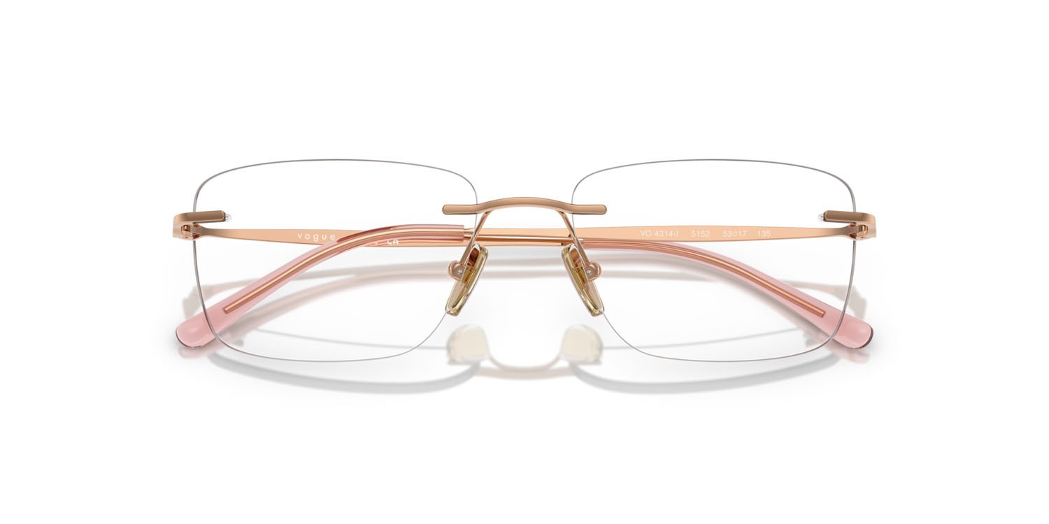 Eyeglasses Vogue VO 4314I (5152) color oro rose shape square lenses lente demo