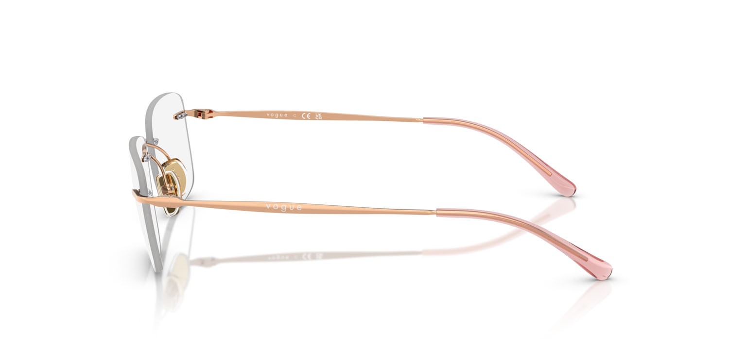 Eyeglasses Vogue VO 4314I (5152) color oro rose shape square lenses lente demo