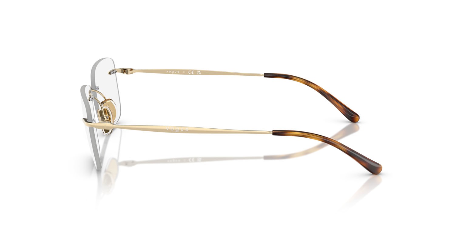 Eyeglasses Vogue VO 4314I (848) color oro pallido shape square lenses lente demo