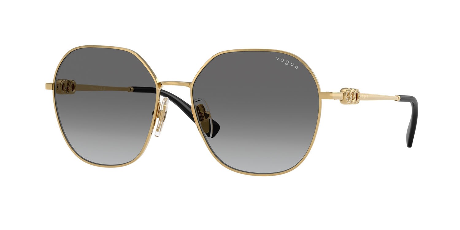 Occhiali da sole Vogue VO 4318SB (280/11) colore oro forma irregolare lenti grigio sfumato