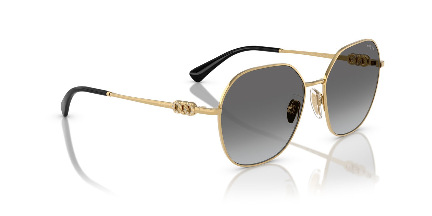 Occhiali da sole Vogue VO 4318SB (280/11) colore oro forma irregolare lenti grigio sfumato