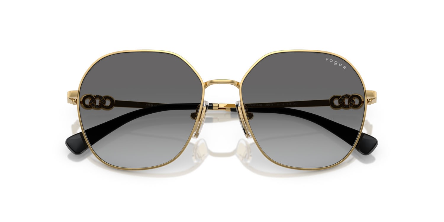 Occhiali da sole Vogue VO 4318SB (280/11) colore oro forma irregolare lenti grigio sfumato