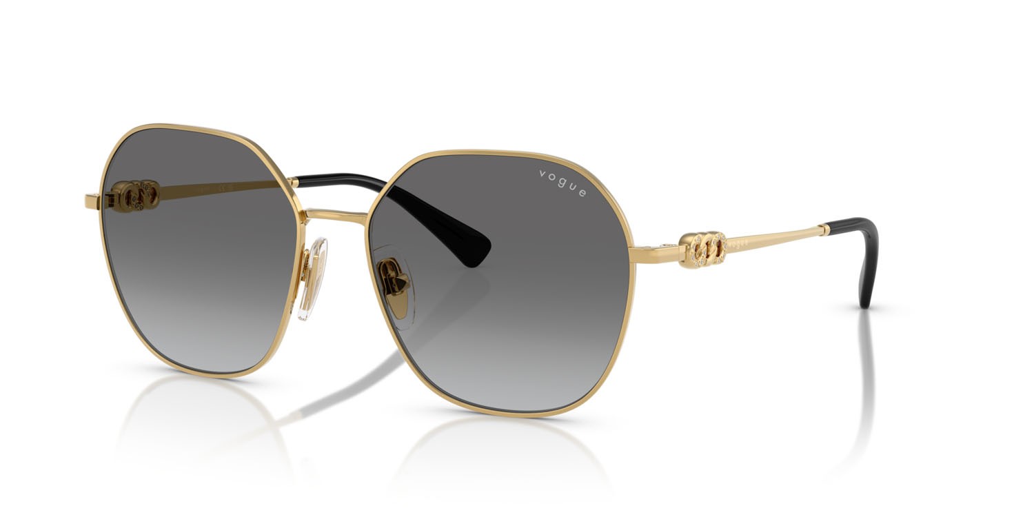 Occhiali da sole Vogue VO 4318SB (280/11) colore oro forma irregolare lenti grigio sfumato