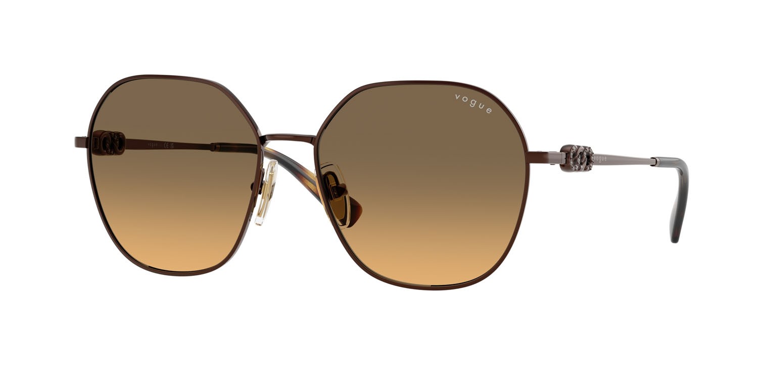 Sunglasses Vogue VO 4318SB (507418) color rame shape irregular lenses gialle sfumato grigio