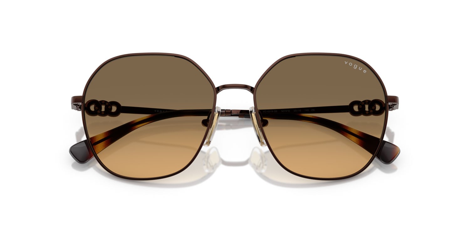 Sunglasses Vogue VO 4318SB (507418) color rame shape irregular lenses gialle sfumato grigio