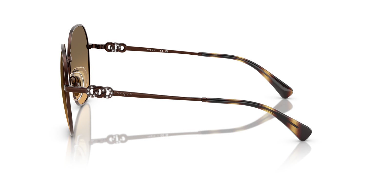 Sunglasses Vogue VO 4318SB (507418) color rame shape irregular lenses gialle sfumato grigio