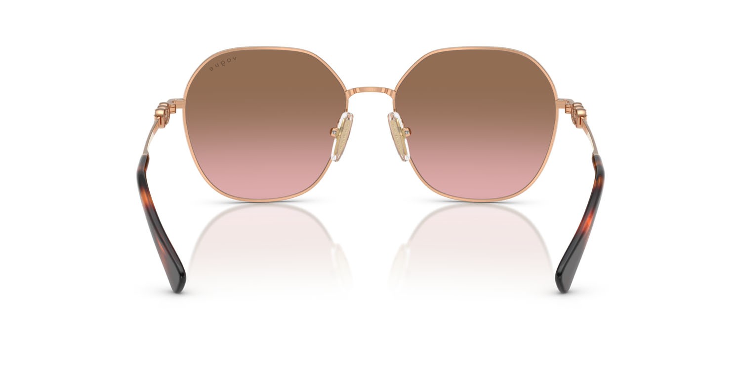 Sunglasses Vogue VO 4318SB (515214) color oro rose shape irregular lenses rosa sfumato marrone