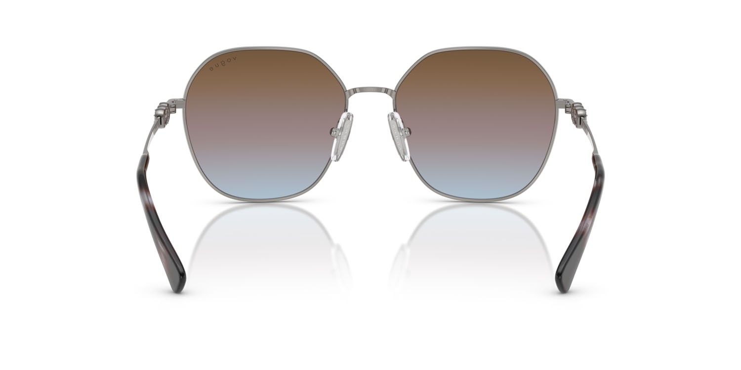Occhiali da sole Vogue VO 4318SB (548/48) colore gunmetal forma irregolare lenti azure grad pink grad brown