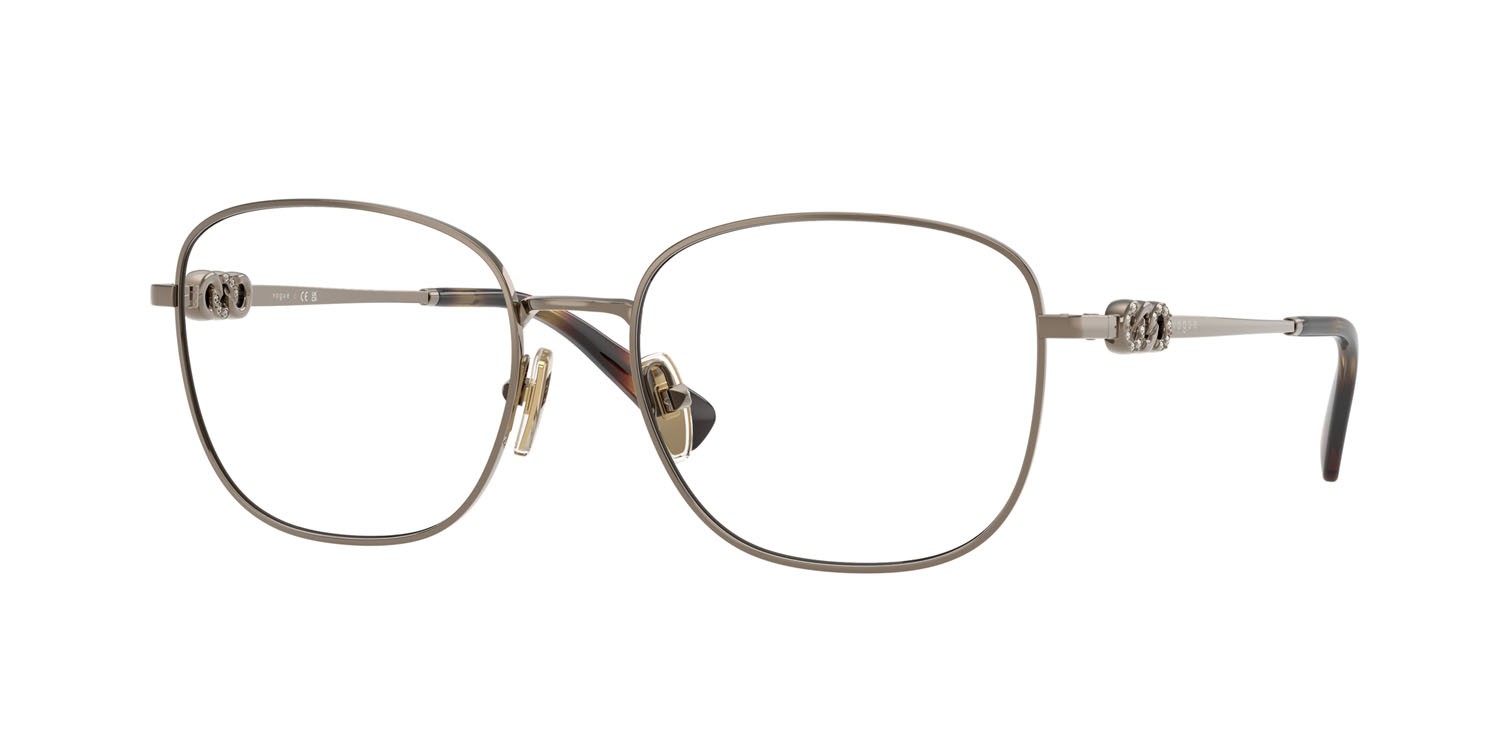 Eyeglasses Vogue VO 4319B (5138) color marrone chiaro shape square lenses lente demo