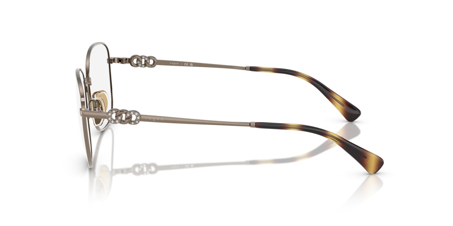 Eyeglasses Vogue VO 4319B (5138) color marrone chiaro shape square lenses lente demo