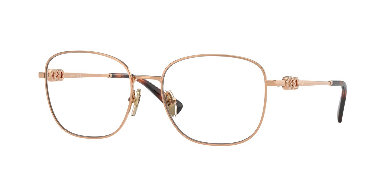Eyeglasses Vogue VO 4319B (5152) color oro rose shape square lenses lente demo